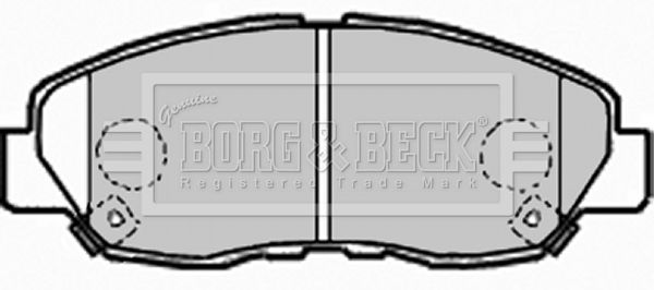 BORG & BECK Комплект тормозных колодок, дисковый тормоз BBP1962